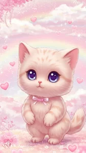 خلفيات قطط كرتونية بناتية