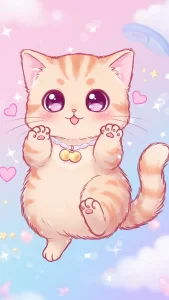 خلفيات قطط كرتونية بناتية