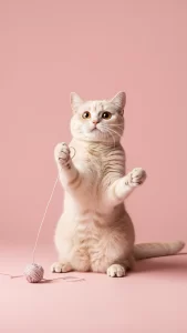 خلفيات قطط كريمية في أوضاع طريفة