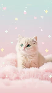 خلفيات قطط كريمي كيوت للبنات