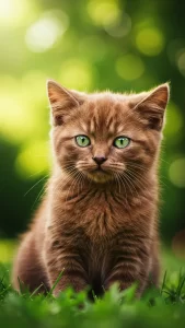 خلفيات قطط كيوت بنية