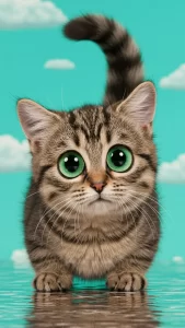 خلفيات قطط مونتشكين بعيون مضحكة 