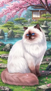 خلفيات قطط هملايا أنمي كيوت