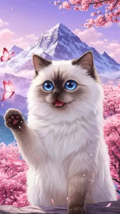 خلفيات قطط هملايا أنمي كيوت