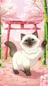 خلفيات قطط هملايا أنمي كيوت