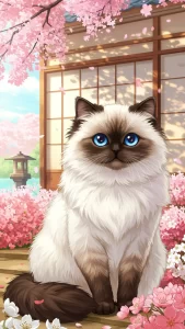 خلفيات قطط هملايا أنمي كيوت