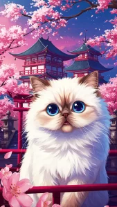 خلفيات قطط هملايا أنمي كيوت