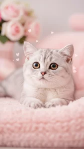 خلفيات قطط وردية وأنثوية للهاتف