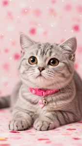 خلفيات قطط وردية وأنثوية للهاتف