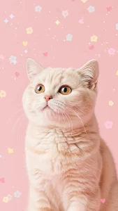 خلفيات قطط وردية وأنثوية للهاتف