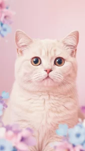   خلفيات قطط وردية