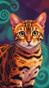 خلفيات كرتون قطط البنغال للبنات