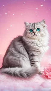 خلفيات وردية وناعمة لقطط شيرازي
