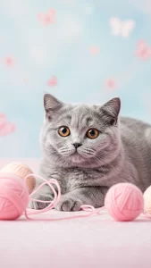 صور قطط بريطانية وردية وأنثوية