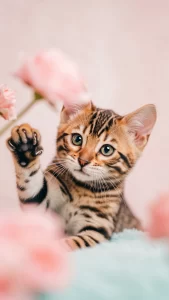 صور قطط بنغال وردية وأنثوية للبنات