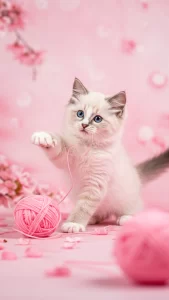 صور قطط راغدول وردية بلمسة أنثوية