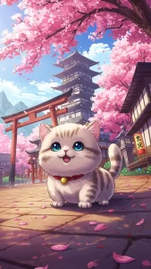 صور قطط مونتشكين مرسومة بأسلوب أنمي