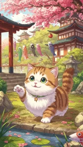 صور قطط مونتشكين مرسومة بأسلوب أنمي