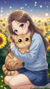 صور قطط مونتشكين مرسومة بأسلوب أنمي