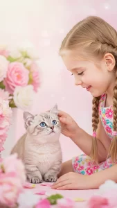 صور قطط وردية أنثوية