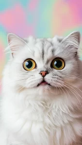 قطط الشيرازي بعيون واسعة