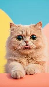 قطط الشيرازي بعيون واسعة