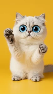 قطط الشيرازي بعيون واسعة