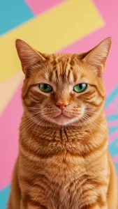 قطط برتقالية بوجه غاضب طريف