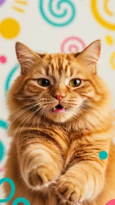 قطط برتقالية بوجه غاضب طريف