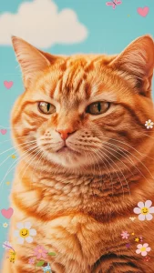 قطط برتقالية بوجه غاضب طريف