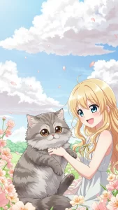 خلفيات أنمي قطط شانشيلا للبنات