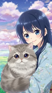 خلفيات أنمي قطط شانشيلا للبنات