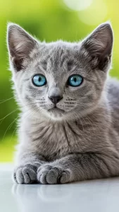 خلفيات القط الأزرق الروسي صغيرة ورقيقة