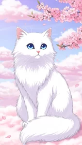 خلفيات انمي قطط الانجورا التركي كيوت