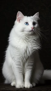 خلفيات قطط الانجورا التركي سوداء 