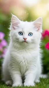 خلفيات قطط الانجورا التركي صغيرة