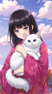 خلفيات قطط الانجورا التركي للبنات كرتون