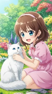 خلفيات قطط الانجورا التركي للبنات كرتون