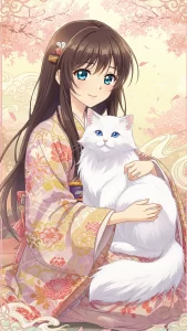 خلفيات قطط الانجورا التركي للبنات كرتون