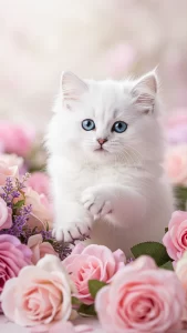 خلفيات قطط الانجورا التركي وردية