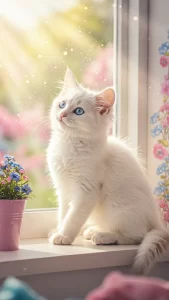 خلفيات قطط الانجورا التركي وردية