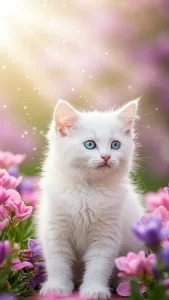 خلفيات قطط الانجورا التركي وردية