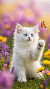 خلفيات قطط الانجورا التركي وردية