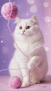 خلفيات قطط الانجورا التركي وردية