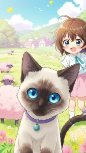 خلفيات قطط انمي للأطفال