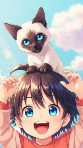 خلفيات قطط انمي للأطفال