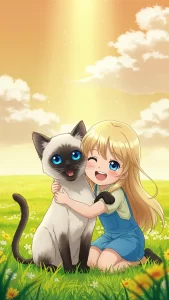 خلفيات قطط انمي للأطفال