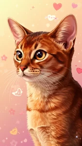 خلفيات قطط حبشية بأسلوب أنمي