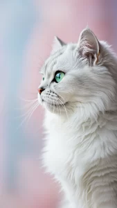 خلفيات قطط شانشيلا بيضاء ناعمة