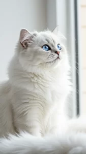 خلفيات قطط شانشيلا بيضاء ناعمة